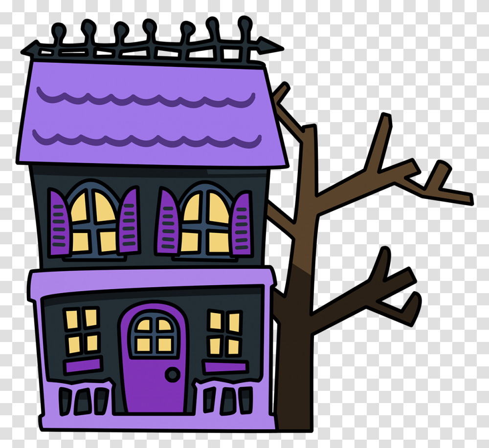 Haunted House Clipart, Housing, Building, Tree, Plant Transparent Png