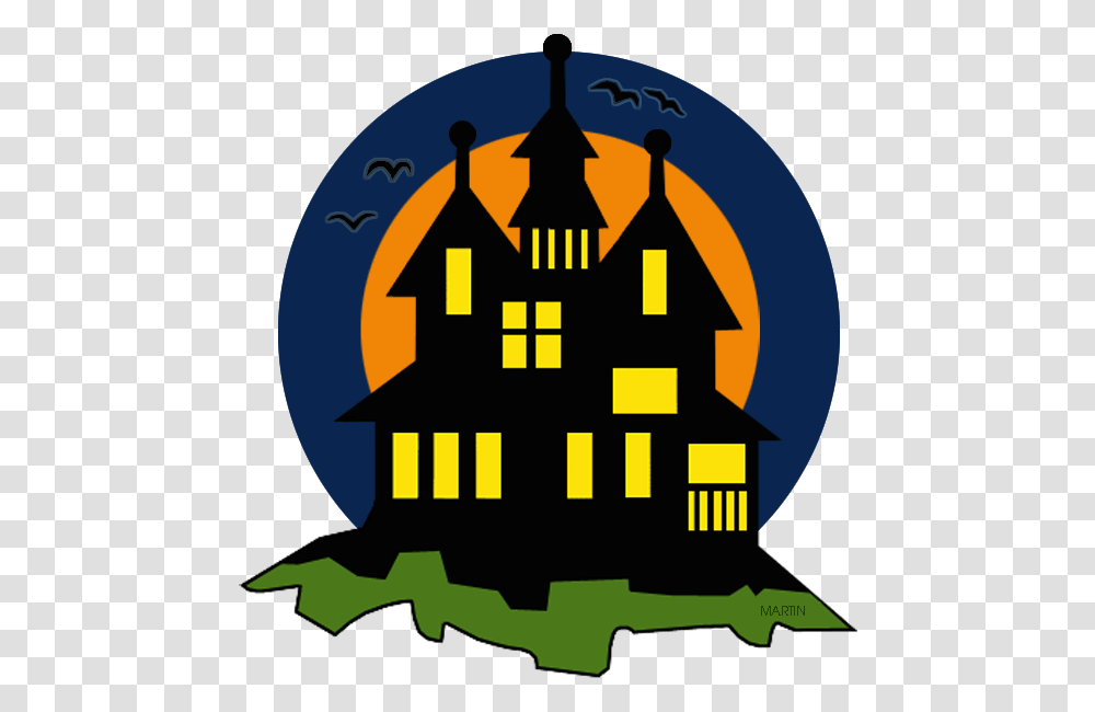 Haunted House Clipart, Poster, Advertisement, Pac Man Transparent Png
