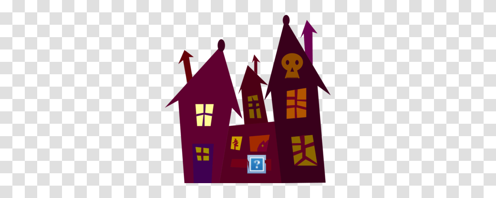 Haunted House Ghost Silhouette Drawing, Tree, Plant Transparent Png