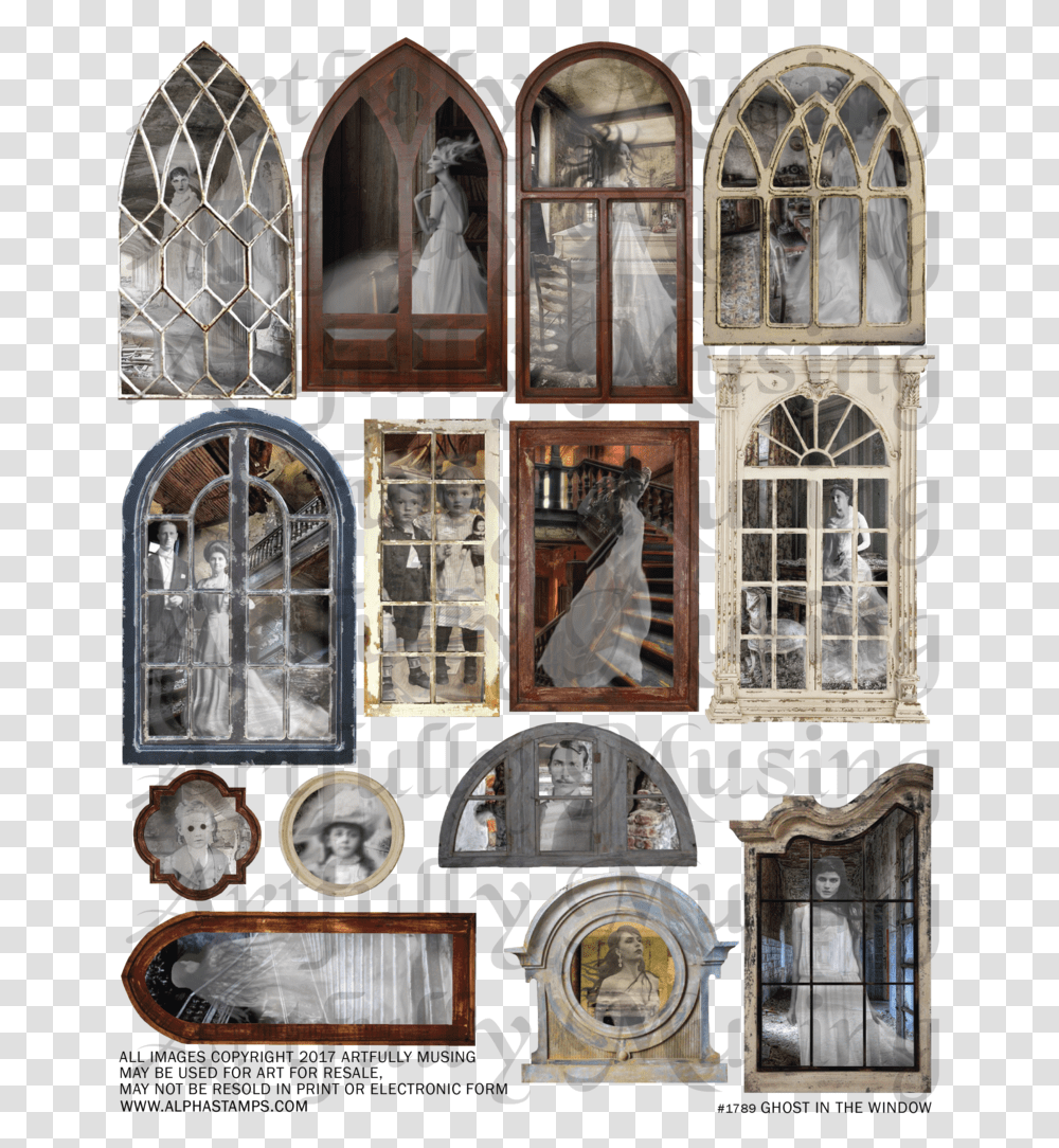 Haunted Mansion Haunted House Window, Collage, Poster, Advertisement, Furniture Transparent Png