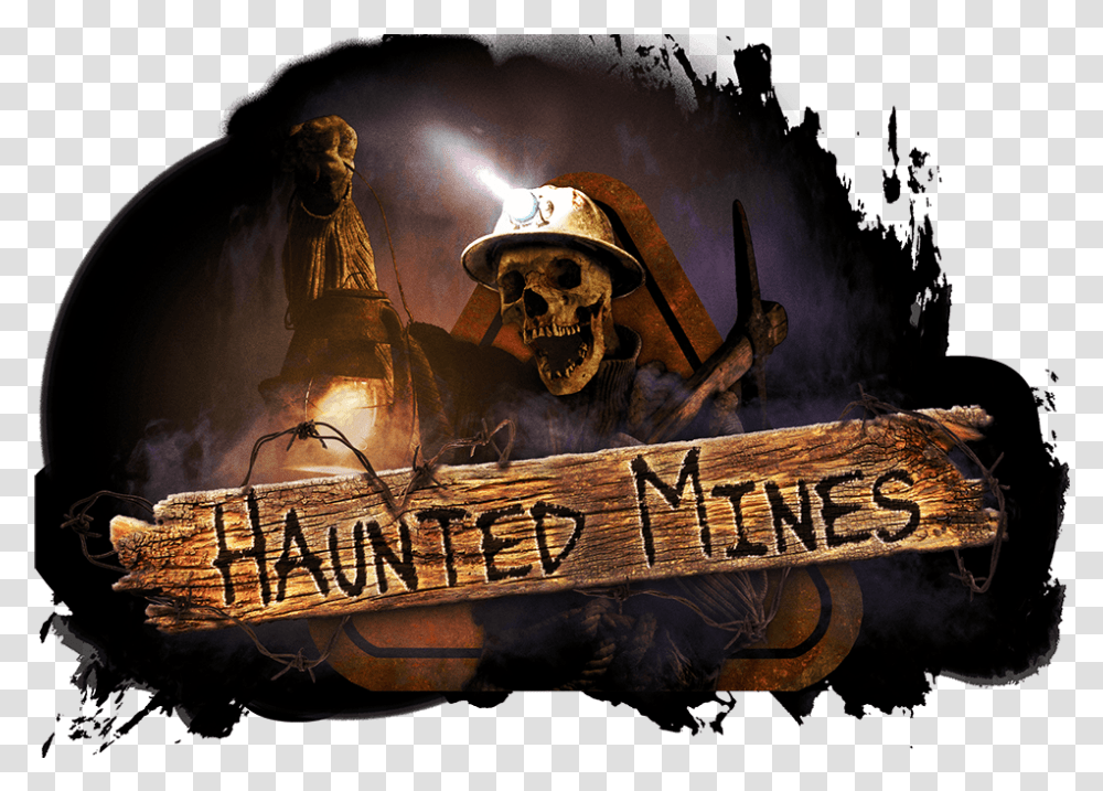 Haunted Mines Logo Haunted Mines, Helmet, Hardhat, Bonfire Transparent Png