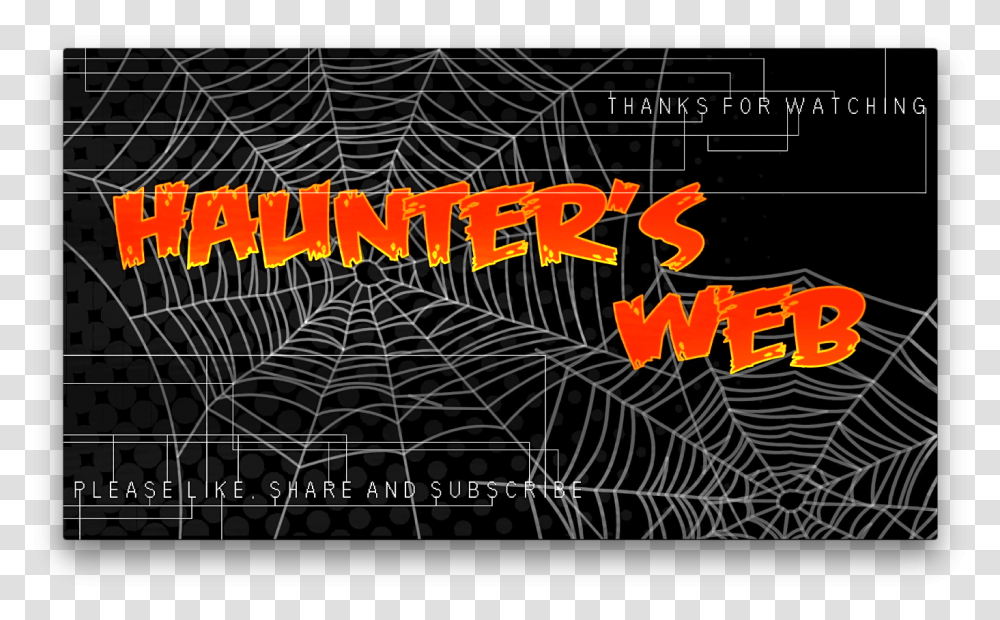 Haunterquots Web Video Intro Poster, Advertisement, Spider Web Transparent Png