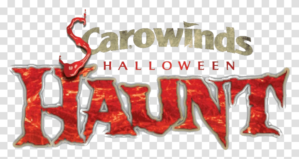 Haunts Scarowinds Halloween Haunt, Text, Alphabet, Label, Art Transparent Png