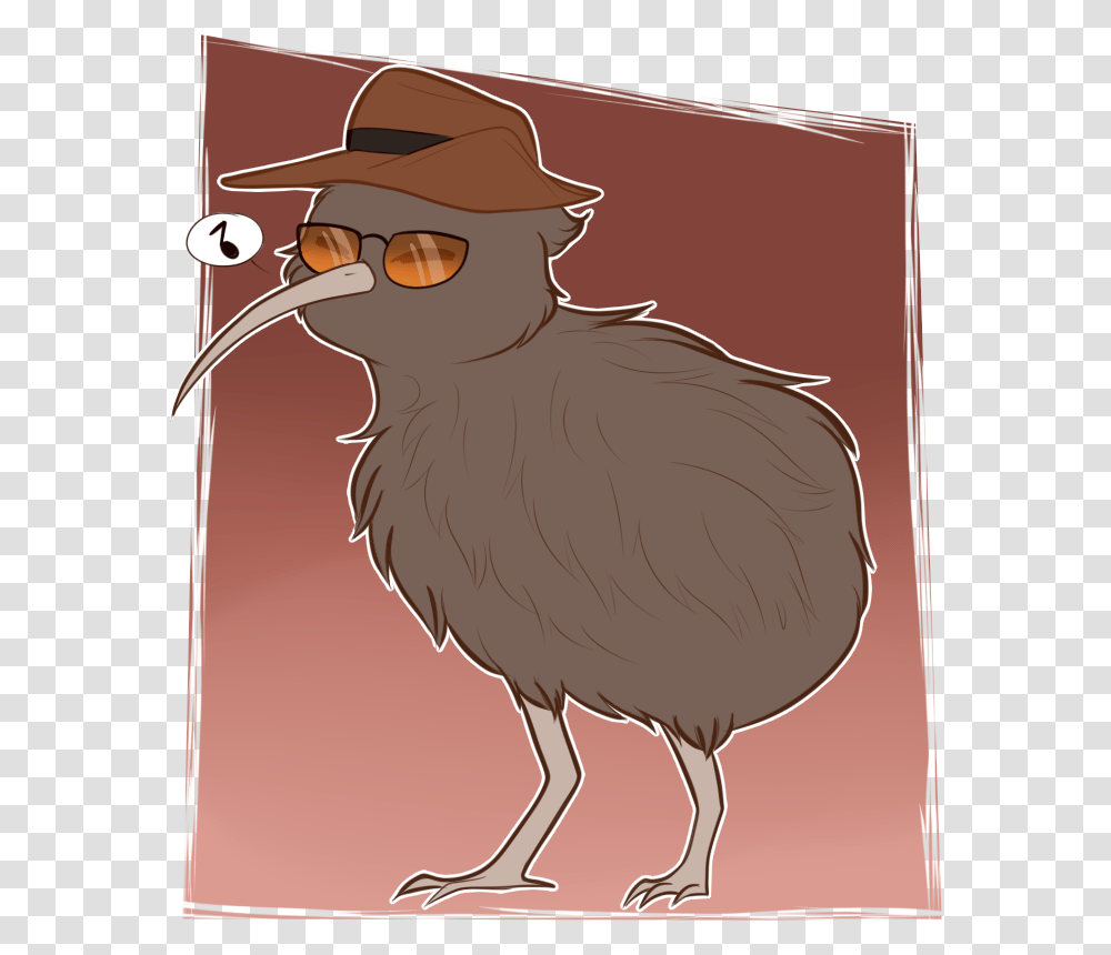Have A Drawing Of Kiwisniper To Say Im Not Dead Cartoon, Bird, Animal, Kiwi Bird, Hat Transparent Png