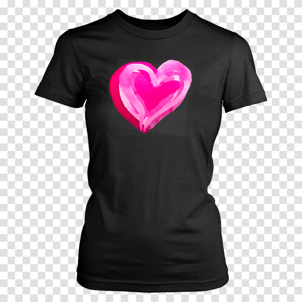 Have A Heart T Shirt With Watercolor Pink Heart Design, Clothing, Apparel, Sleeve, T-Shirt Transparent Png