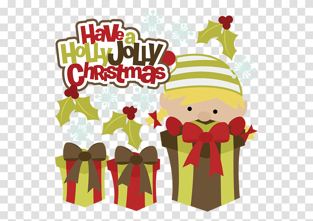 Have A Holly Jolly Christmas Svg Clipart Cute Clip Holly Jolly Christmas Clipart, Tree, Plant, Ornament, Elf Transparent Png