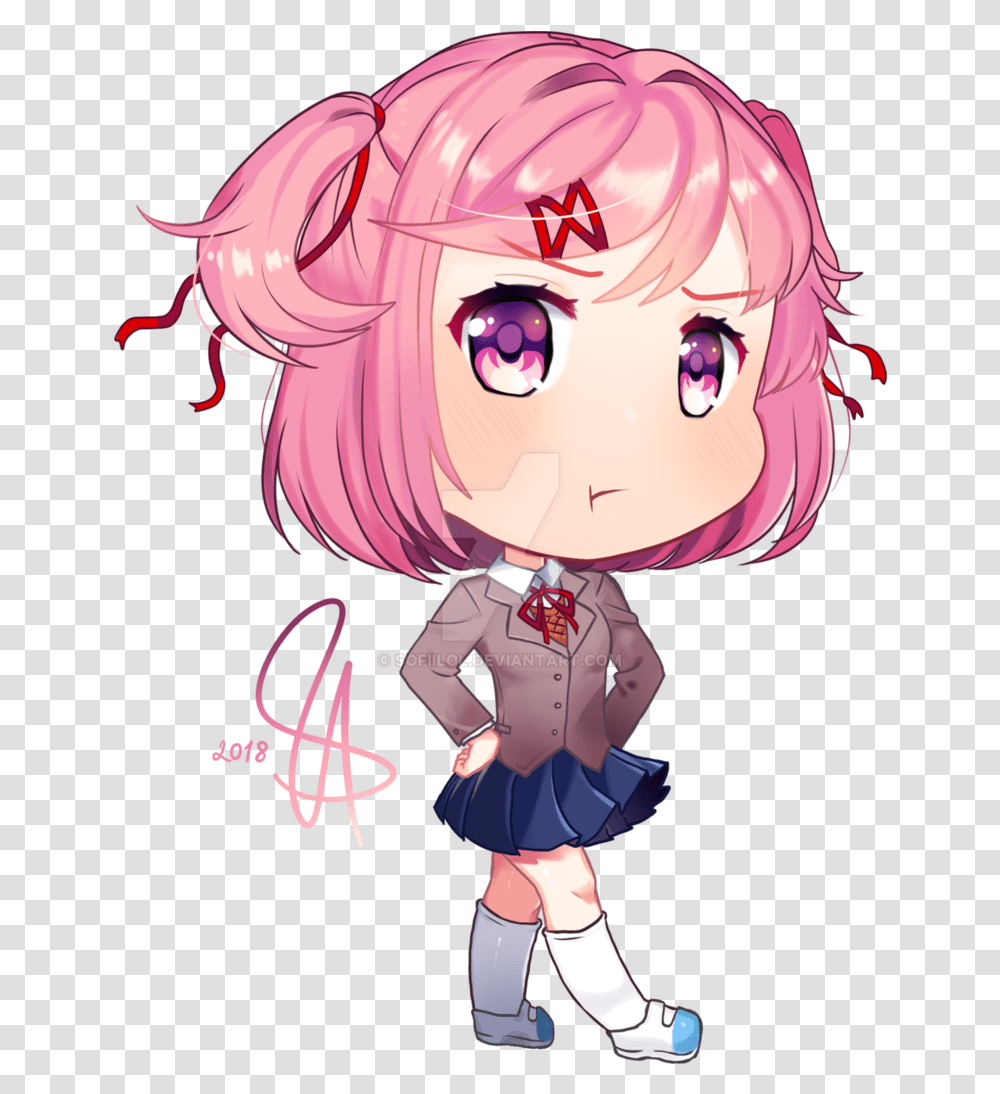 Have Another Chibi Natsuki Chibi, Comics, Book, Manga, Person Transparent Png