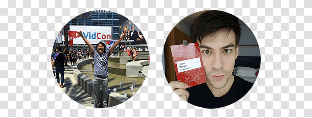 Have Youtube Will Travel Thai Creators Head To Global Meet Ups Collage, Person, Face, People, Text Transparent Png