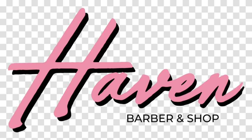 Haven Barber Shop Graphic Design, Text, Scissors, Alphabet, Label Transparent Png