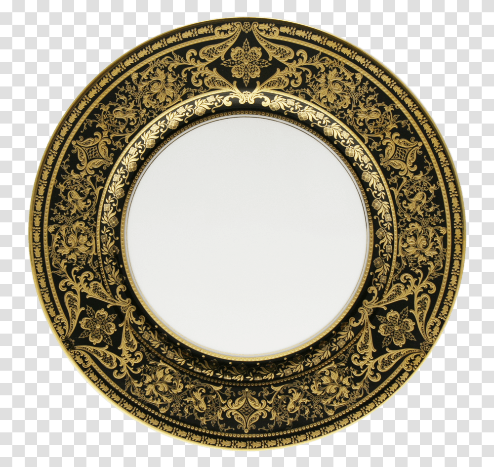 Haviland Matignon Black & Gold Dinner Plate Price Circle, Rug, Oval Transparent Png