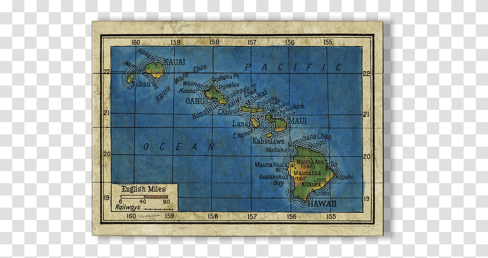 Hawaii 1906 Historical Map Painting, GPS, Electronics, Plot, Diagram Transparent Png