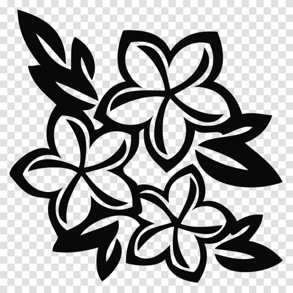 Hawaii Clipart Black And White, Floral Design, Pattern, Stencil Transparent Png
