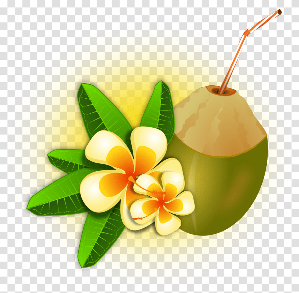 Hawaii Clipart Hawaiian Food Black Label With Coconut Water, Plant, Fruit, Vegetable, Seed Transparent Png