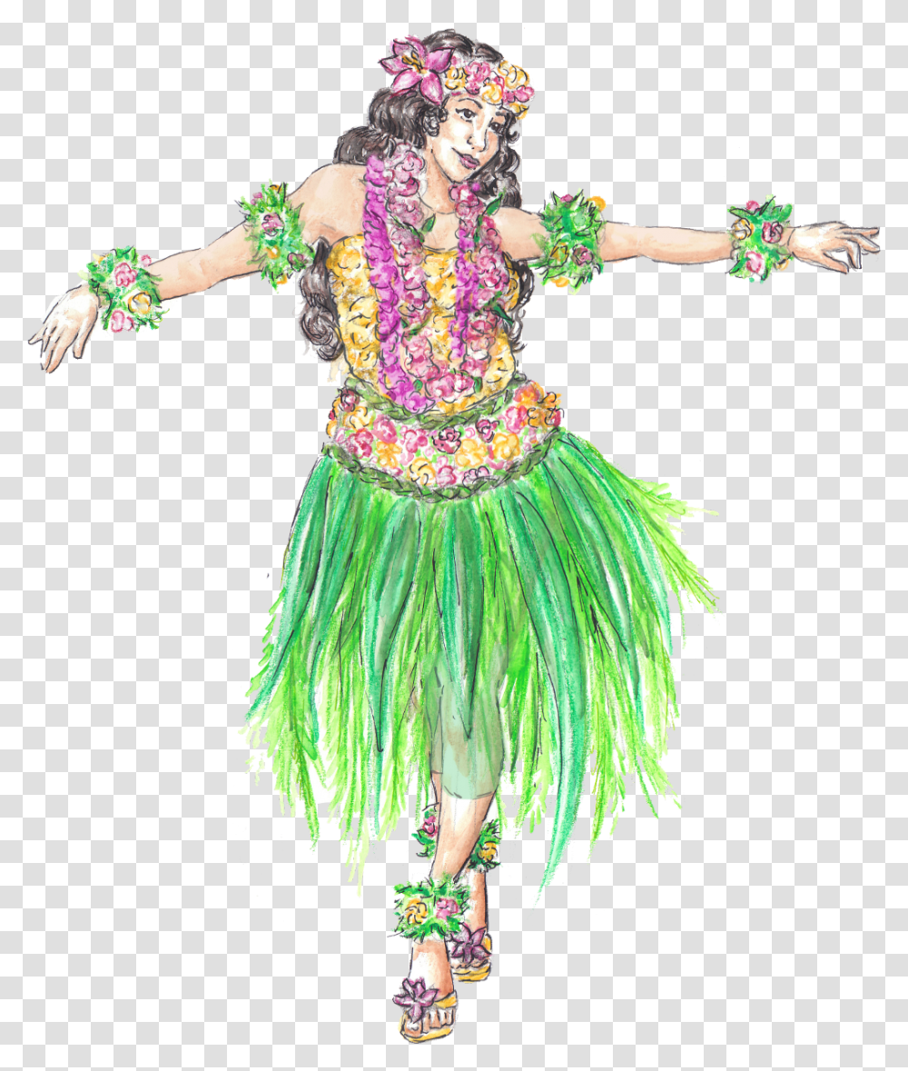 Hawaii Hawaiian Luau Hula Huladancer Huladance Lei Day, Person, Toy, Costume, Plant Transparent Png