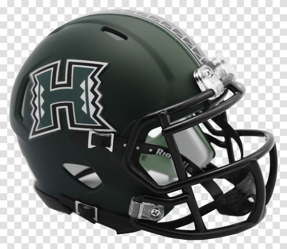 Hawaii Matte Green Speed Mini Helmet Hawaii Football Team Helmets, Apparel, Football Helmet, American Football Transparent Png