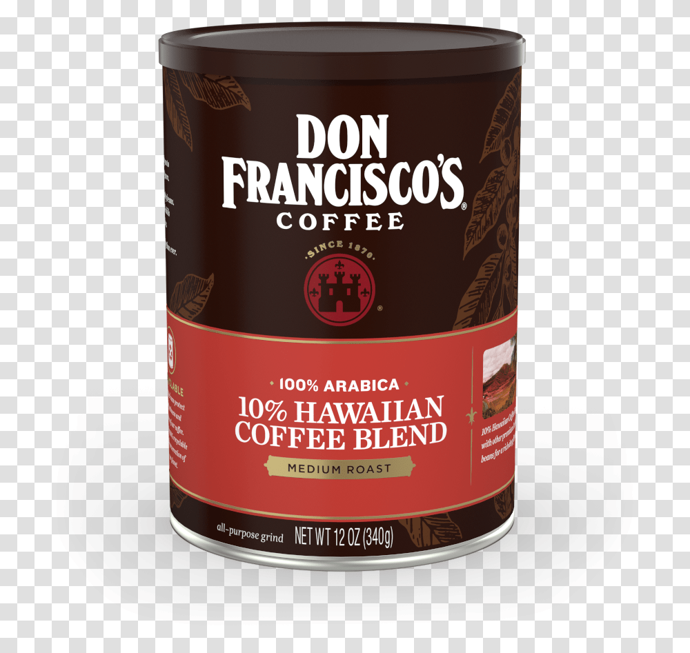 Hawaiian Blend Coffee Can Dog Supply, Tin, Food, Beer, Alcohol Transparent Png