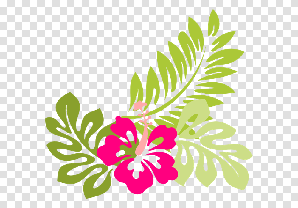 Hawaiian Cartoon Images 3 600 X 552 Webcomicmsnet Tropical Flower Clipart, Plant, Leaf, Floral Design, Pattern Transparent Png