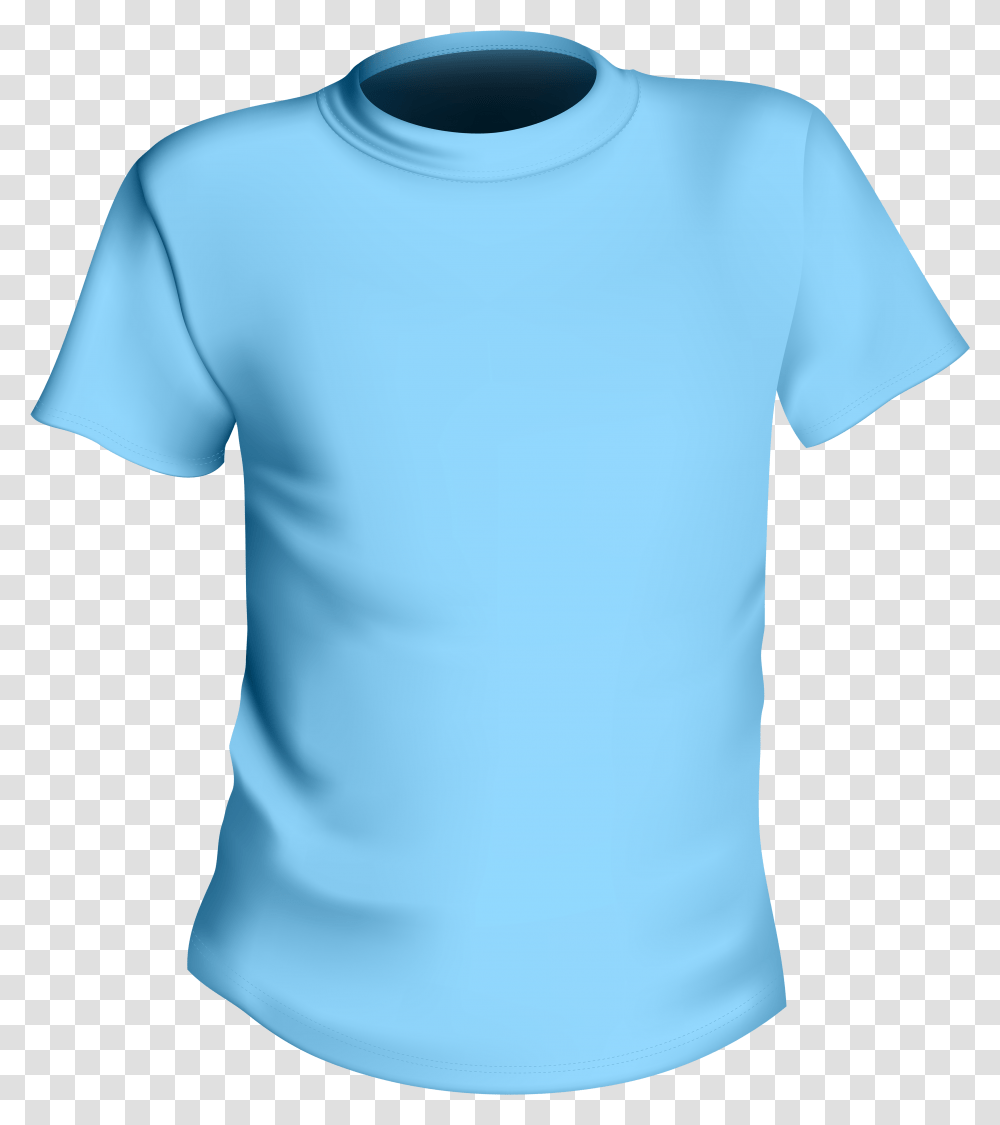 Hawaiian Clipart Shirt Free For Light Blue Shirt, Clothing, Apparel, T-Shirt, Sleeve Transparent Png
