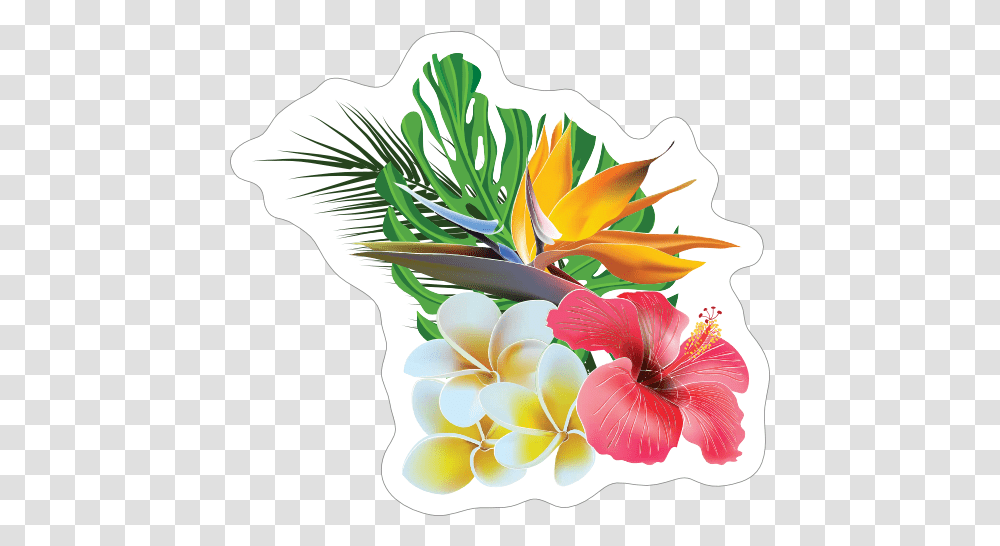 Hawaiian Flower Bouquet Hawaii Flower Stickers, Graphics, Art, Floral Design, Pattern Transparent Png
