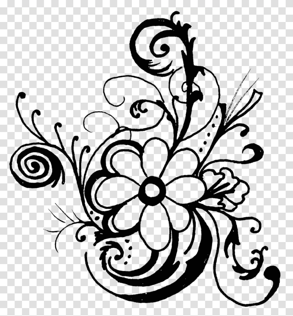 Hawaiian Flower Clip Art Borders, Floral Design, Pattern, Stencil Transparent Png