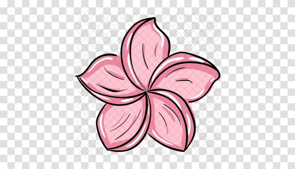 Hawaiian Flower Icon Of Doodle Style Hawaiian Flower Folder Icon, Plant, Petal, Pattern, Animal Transparent Png