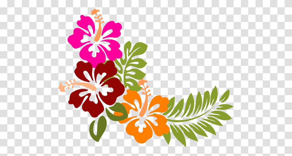 Hawaiian Flower Pattern Pink Hibiscus Clip Art Pic Clker, Floral Design, Plant, Blossom Transparent Png