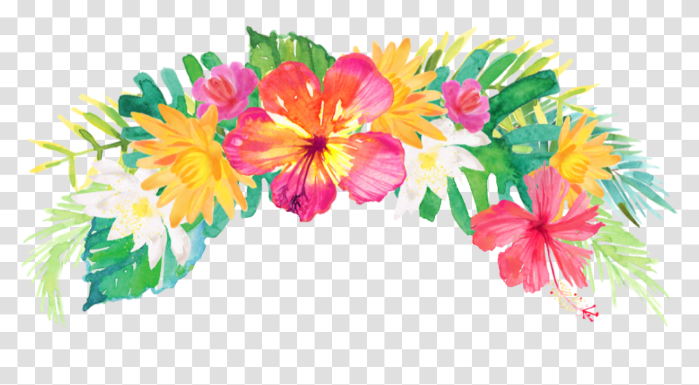 Hawaiian Flowers Background Tropical Flowers, Floral Design, Pattern Transparent Png