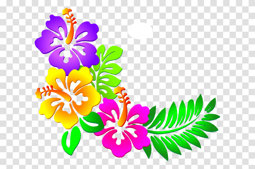 Hawaiian Flowers Clipart Image With Hawaiian Flower Clipart, Graphics, Floral Design, Pattern, Plant Transparent Png