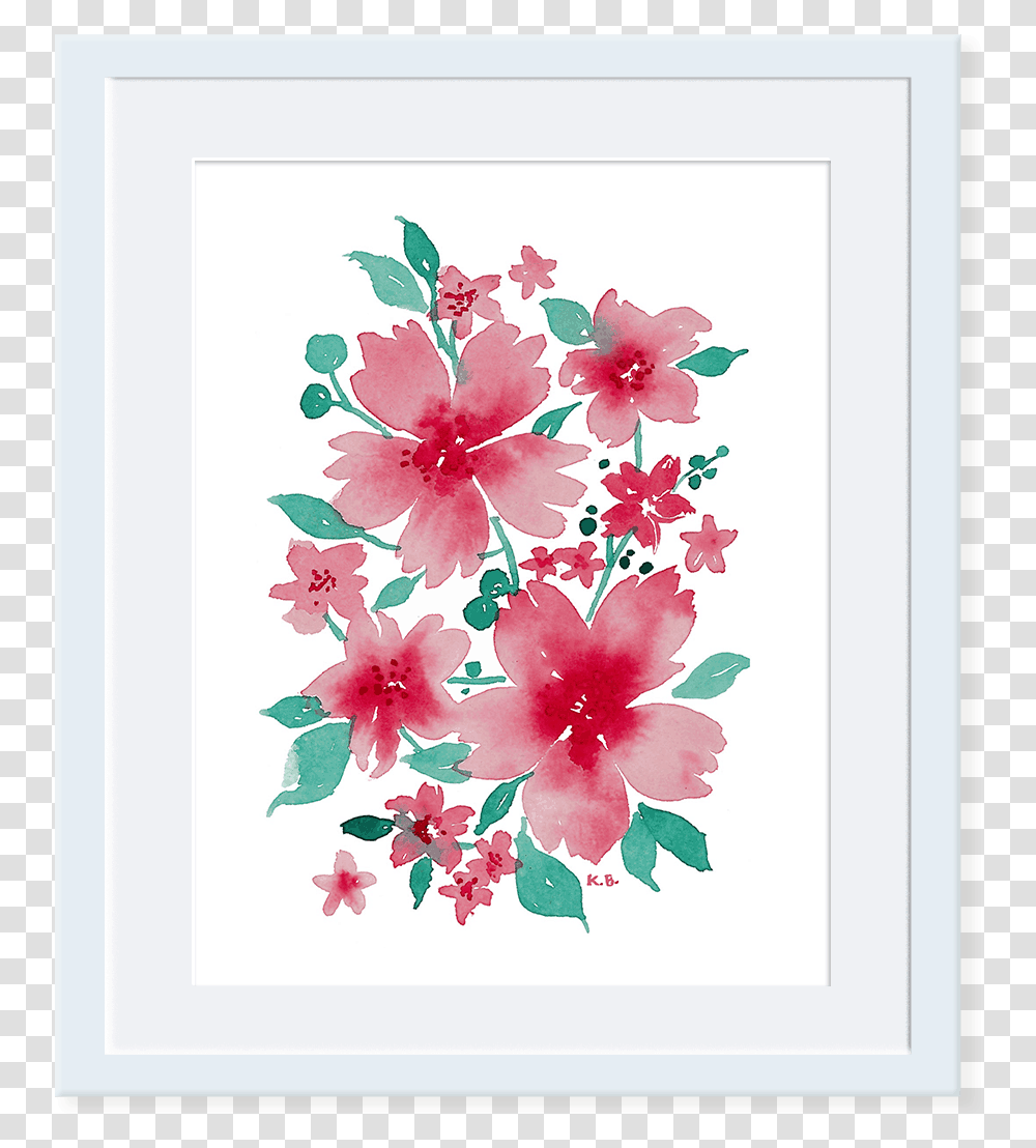 Hawaiian Hibiscus, Plant, Flower, Blossom, Painting Transparent Png