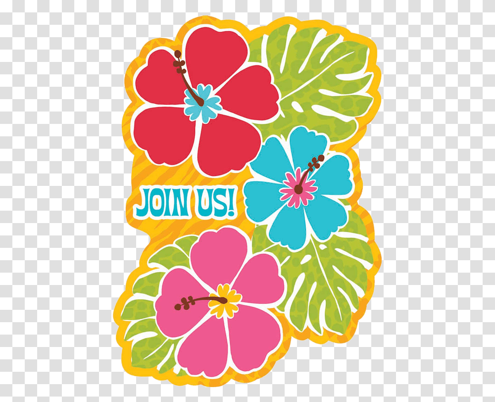 Hawaiian Luau Clip Art, Plant, Hibiscus, Flower, Blossom Transparent Png