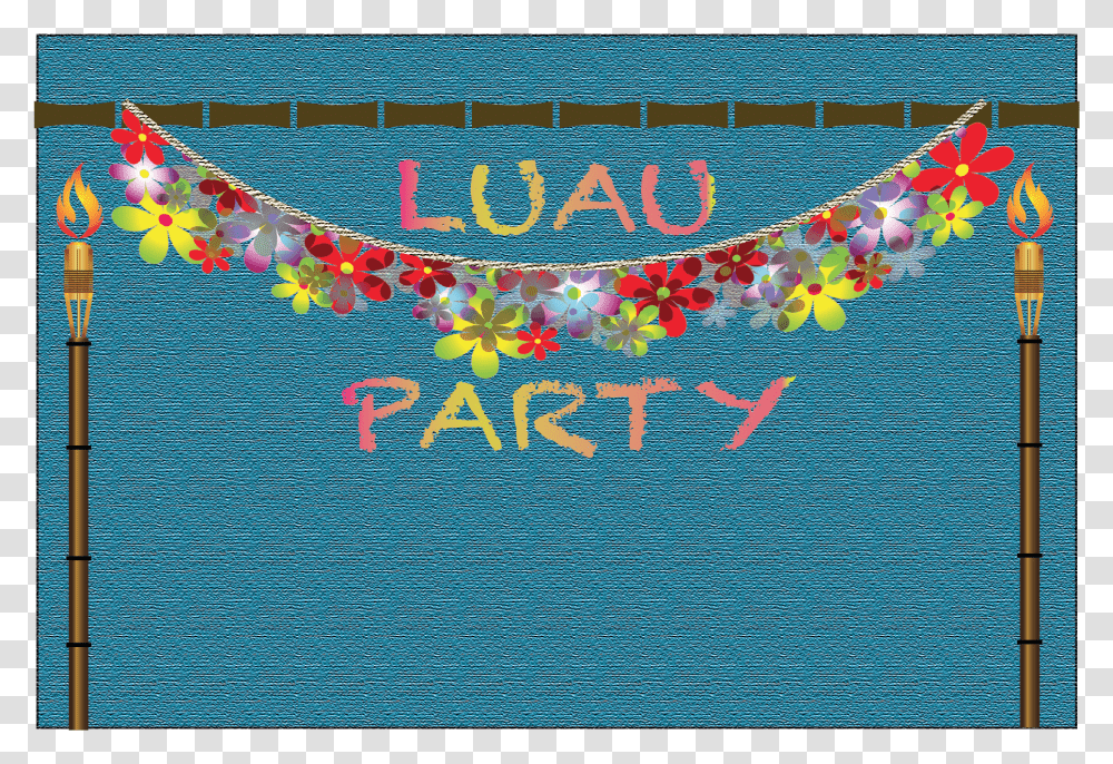 Hawaiian Luau Themed Birthday Party For Kids Banner, Rug, Word, Mat Transparent Png