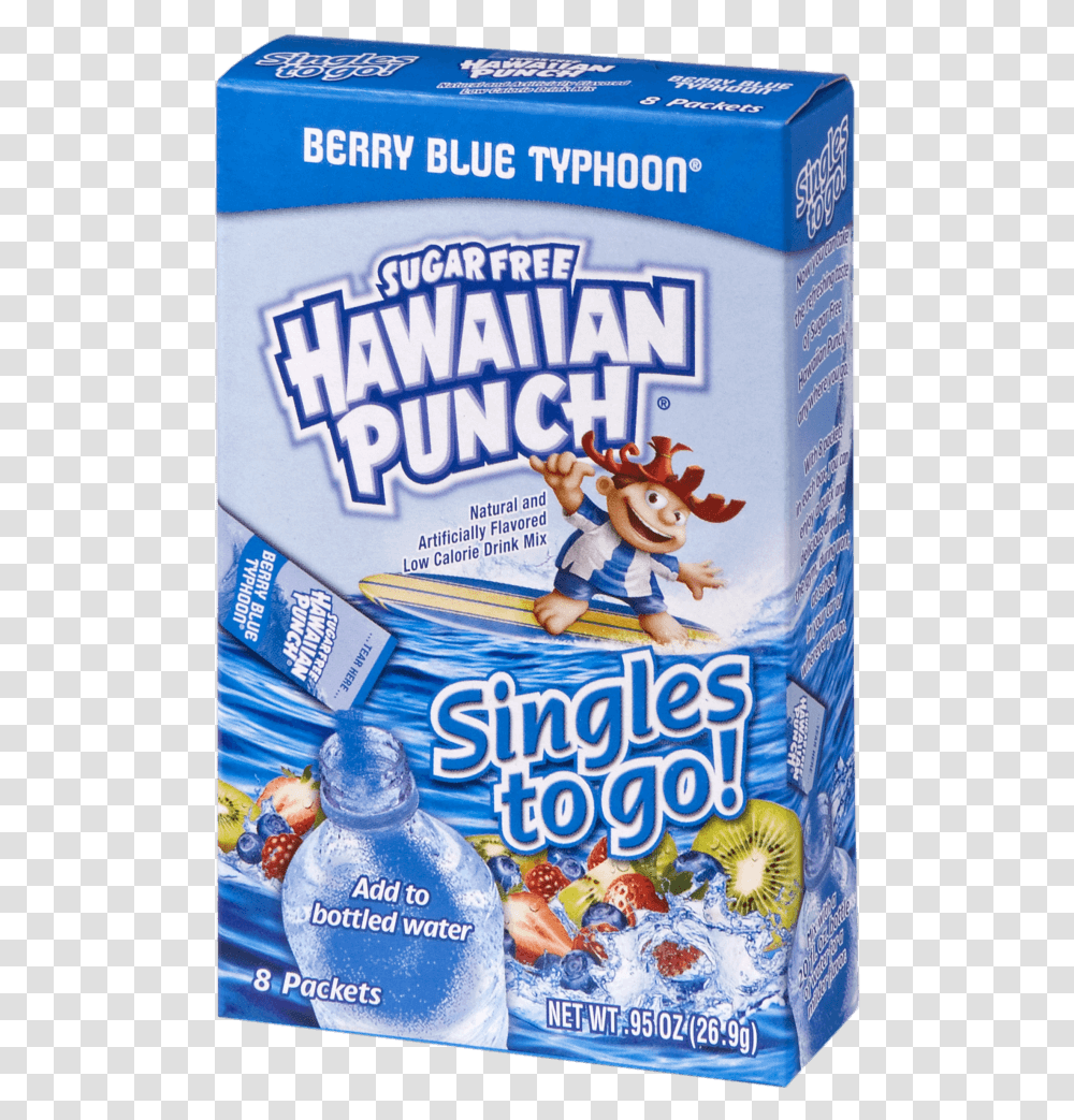 Hawaiian Punch Berry Blue Typhoon Singles To Go Hawaiian Punch Singles To Go, Food, Person, Snack, Candy Transparent Png