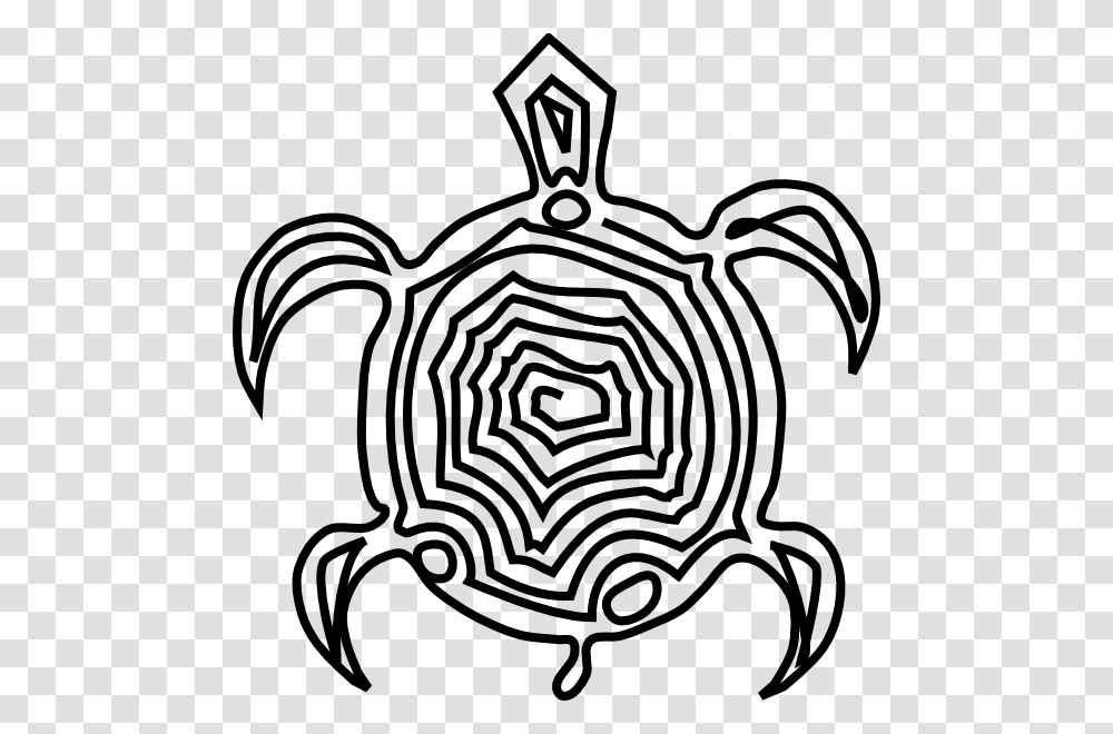 Hawaiian Sea Turtle Clipart, Stencil, Spiral Transparent Png