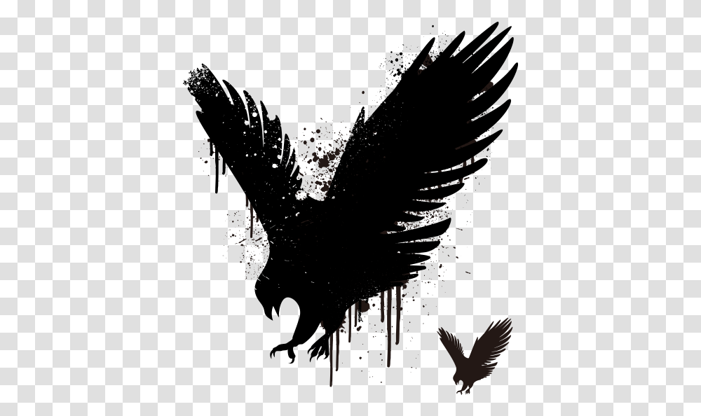 Hawk Stencil Euclidean Vector Eagle Eagle's Wings Design, Silhouette, Outdoors, Animal, Mammal Transparent Png