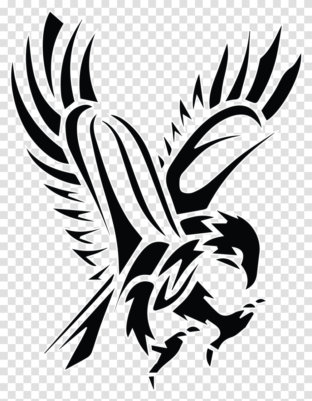 Hawk Stencil, Emblem, Pattern Transparent Png