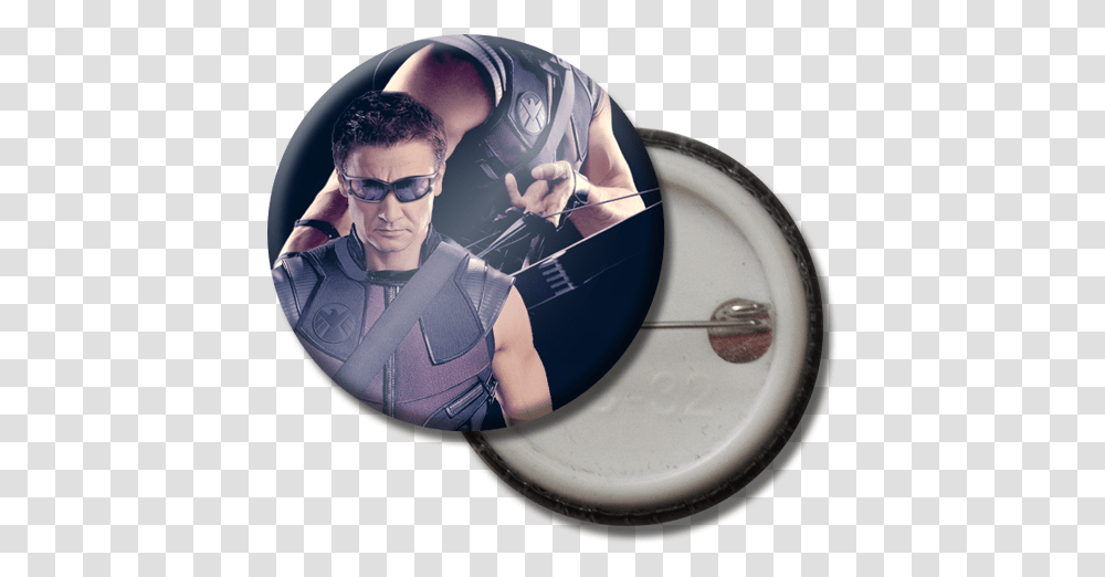 Hawkeye Button Pin Chris Evans, Person, Sunglasses, Accessories, Disk Transparent Png