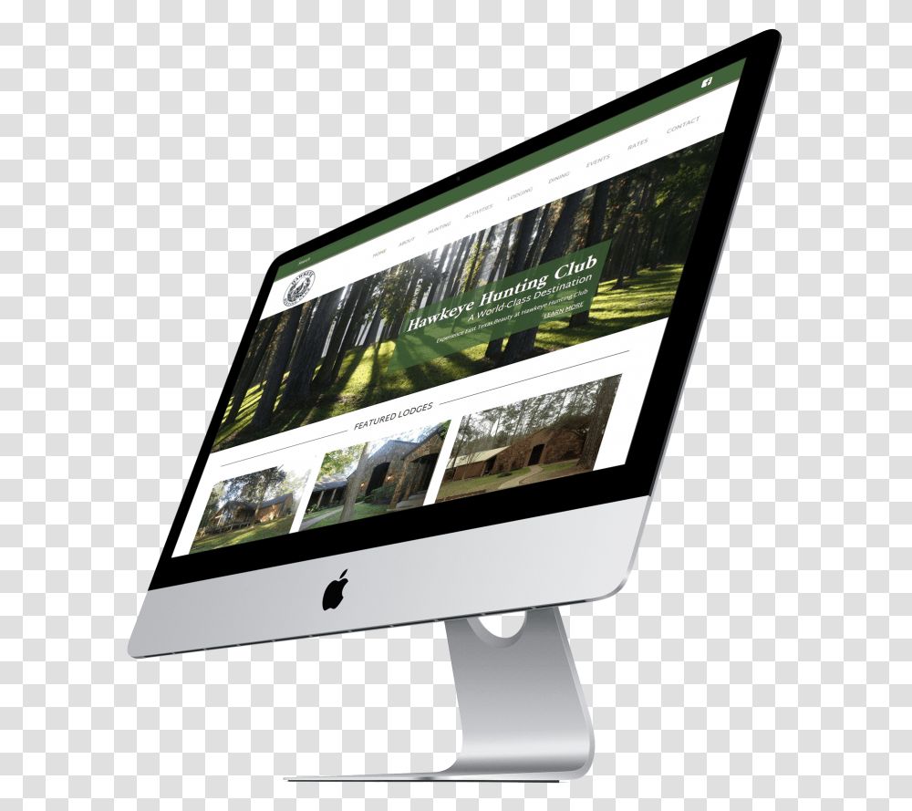 Hawkeye Hunting Club Website Design Imac Late 2012, Monitor, Screen, Electronics, Display Transparent Png
