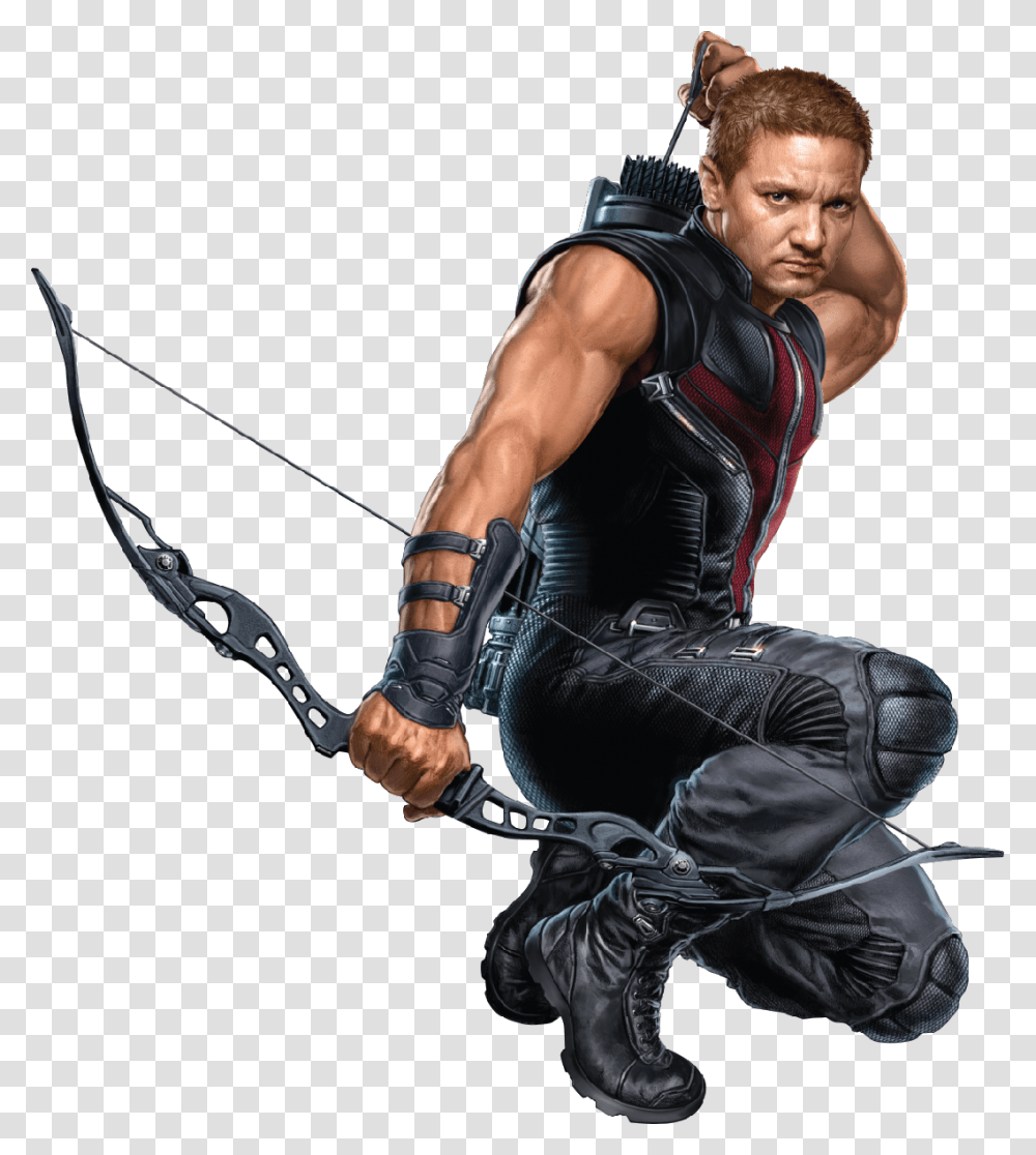 Hawkeye Marvel Movie Avenger Clint, Person, Human, Bow, Archery Transparent Png