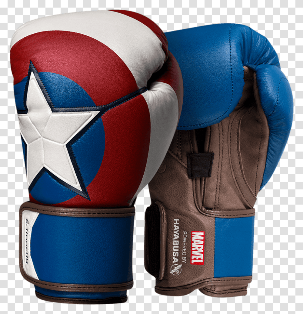 Hayabusa Captain America Boxing Gloves Captain America Boxing Gloves, Clothing, Apparel, Soccer Ball, Team Sport Transparent Png