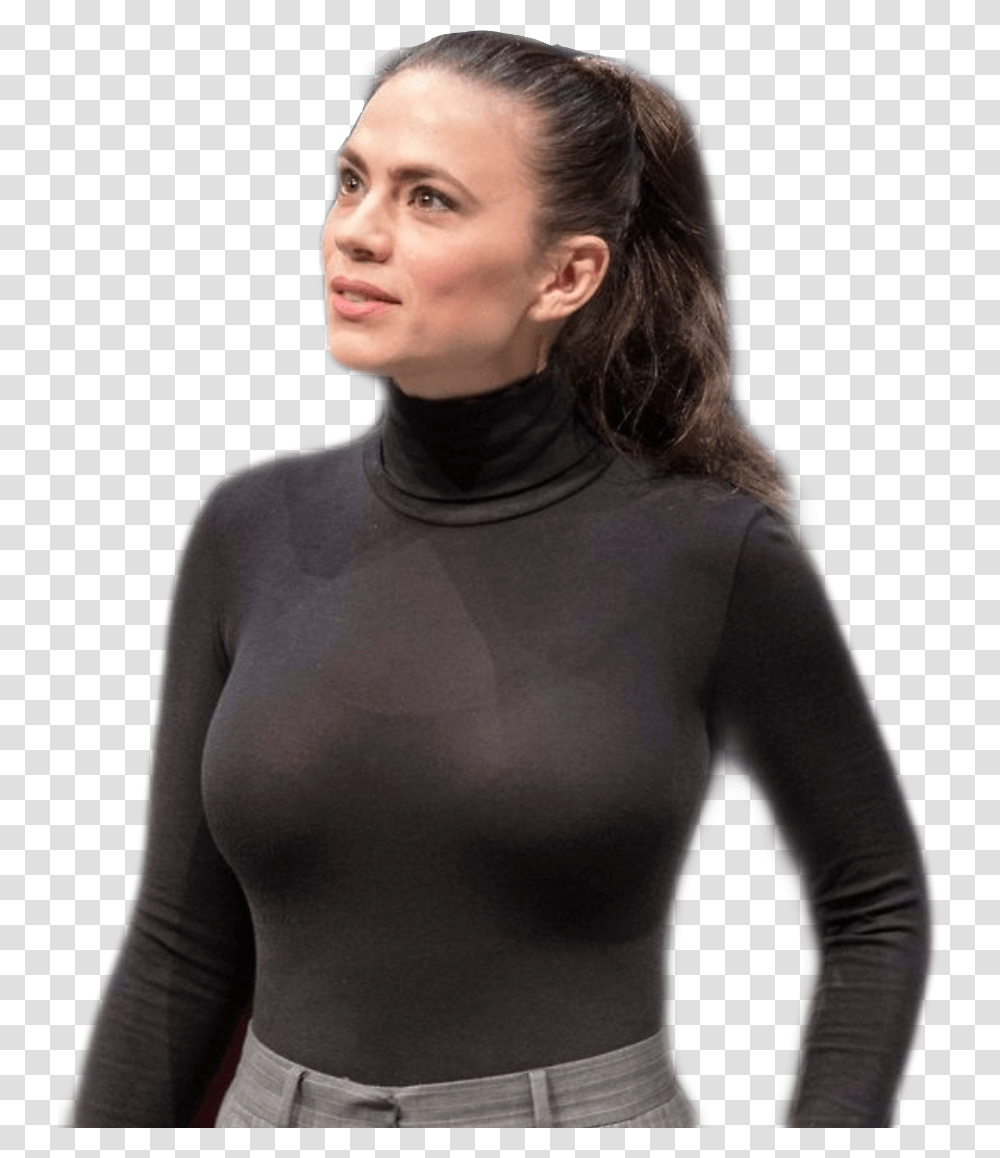 Hayley Atwell Hayleyatwell Peggy Carter Peggycarter Girl, Sleeve, Person, Long Sleeve Transparent Png