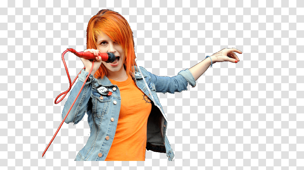 Hayley Williams, Person, Microphone, Pants Transparent Png
