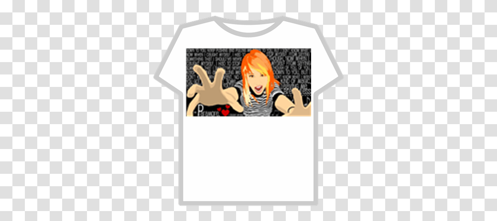 Hayley Williamsparamore594110325601398 T Roblox Roblox Deep Fried, Clothing, Person, Text, Sleeve Transparent Png