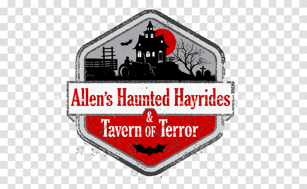 Hayride Haunted Attraction Halloween Corn Maze Pennsylvania Allen's Haunted Hayride, Logo, Trademark, Label Transparent Png