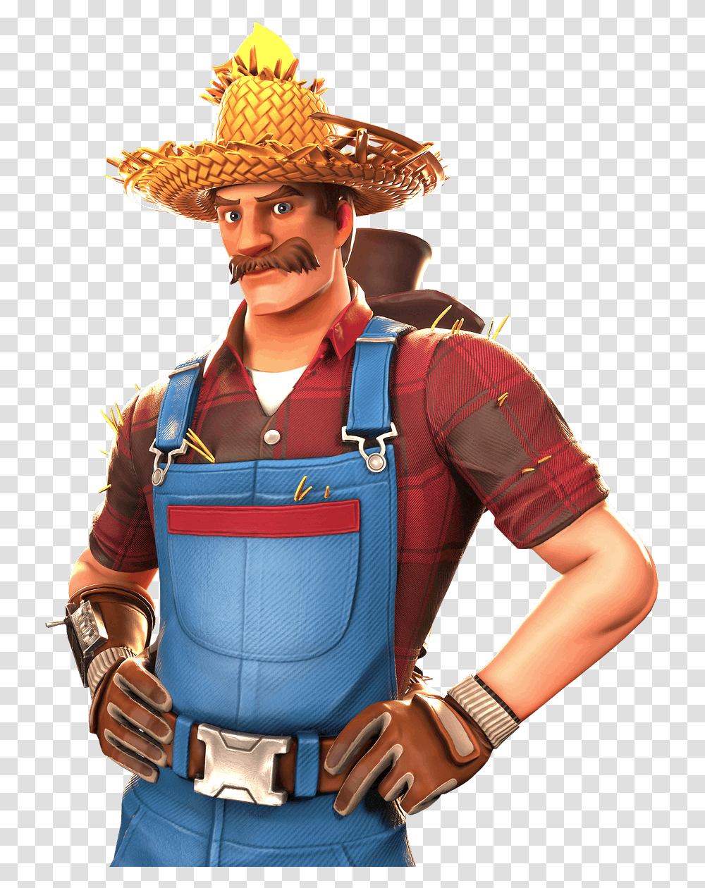 Hayseed Fortnite Skin Render Free To Use Let Me Know Fortnite Skin Renders, Hat, Costume, Person Transparent Png