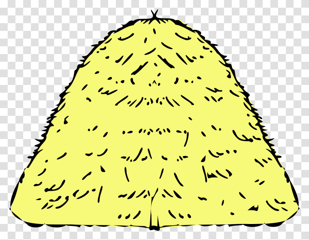 Haystack Golden Yellow Straw Bale Field Farmland Haystack Black And White, Plant, Food, Triangle, Fruit Transparent Png