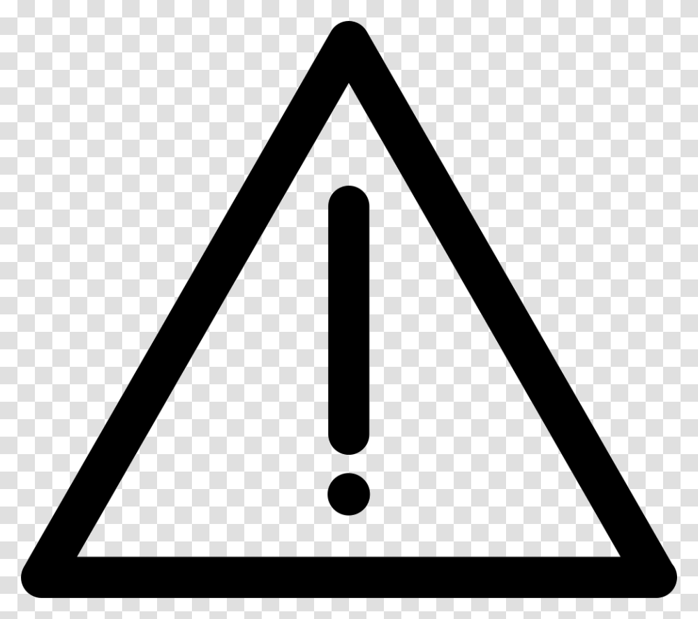Hazard Sign Black And White Exclamation Mark Icon Triangle, Road Sign Transparent Png