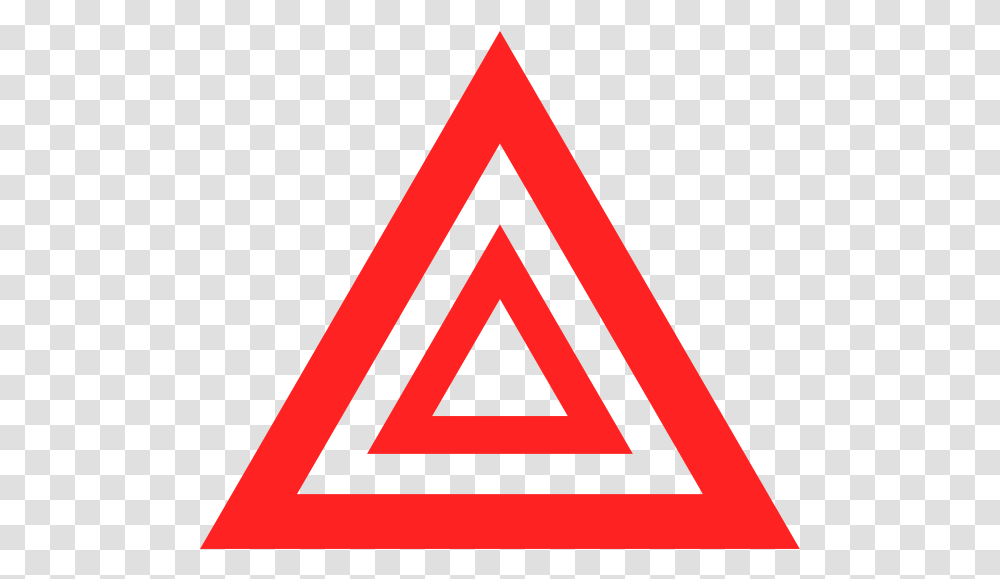 Hazard Warning Light Symbol In Red Sign, Triangle Transparent Png