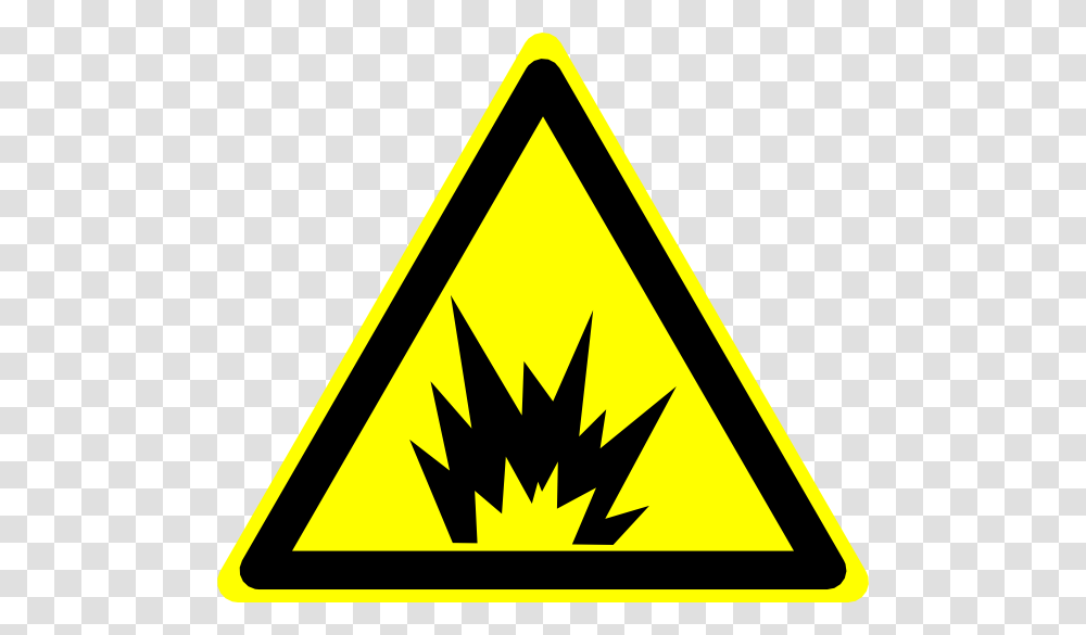 Hazard Warning Sign Explosion Clip Arts Download, Triangle, Road Sign, Star Symbol Transparent Png