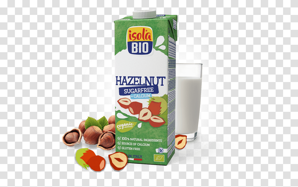 Hazelnut Drink Isola Bio Organic Hazelnut Milk, Beverage, Plant, Dairy, Food Transparent Png