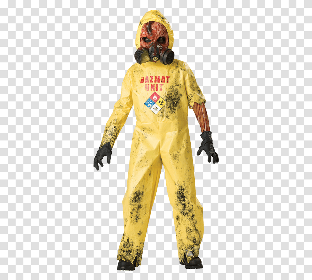 Hazmat Hazard Boy's Costume Hazmat Zombie Costume, Apparel, Coat, Raincoat Transparent Png
